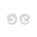 BRINCO CARACOL COM DETALHES - BANHADO A RÓDIO BRANCO
