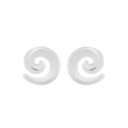 BRINCO CARACOL COM DETALHES - BANHADO A RÓDIO BRANCO