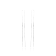 BRINCO DOIS FIOS - BANHADO A RODIO BRANCO
