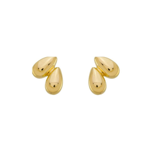 BRINCO DUAS GOTAS - BANHADO A OURO