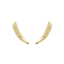 BRINCO EAR CUFF CRAVEJADO E LISO - BANHADO A OURO