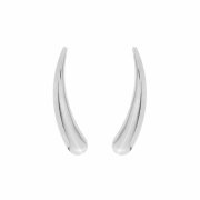 BRINCO EAR CUFF LISO - BANHADO A RÓDIO BRANCO