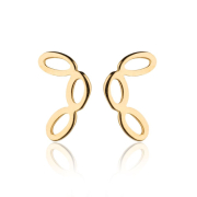 BRINCO EAR CUFF ORGÂNICO - BANHADO A OURO