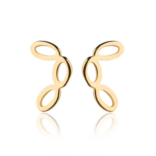 BRINCO EAR CUFF ORGÂNICO - BANHADO A OURO