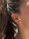 BRINCO EAR CUFF PEDRAS COLORIDAS - BANHADO A RÓDIO BRANCO