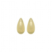 BRINCO ARGOLA GOTA LISA PEQUENA - BANHADO A OURO