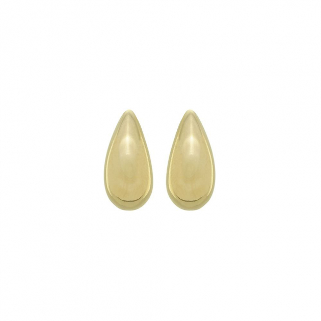 BRINCO ARGOLA GOTA LISA PEQUENA - BANHADO A OURO