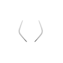 BRINCO LISO BOOMERANG - BANHADO A RODIO BRANCO