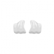 BRINCO LISO ORGÂNICO CAROL- BANHADO A RÓDIO BRANCO