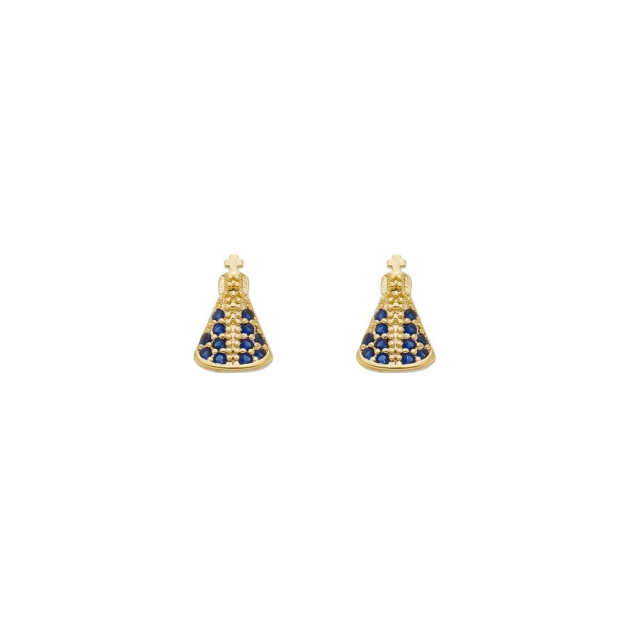 BRINCO NOSSA SENHORA MICRO  - BANHADO A OURO