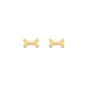 BRINCO OSSO PEQUENO - BANHADO A OURO