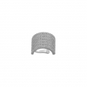 BRINCO PIERCING COM 6 FILEIRAS CRAVEJADAS - BANHADO A RODIO BRANCO