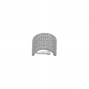 BRINCO PIERCING COM 6 FILEIRAS CRAVEJADAS - BANHADO A RODIO BRANCO