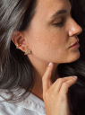 BRINCO PIERCING LISO P - BANHADO A OURO