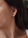 BRINCO PONTO DE LUZ 4 GARRAS G - BANHADO A RÓDIO BRANCO