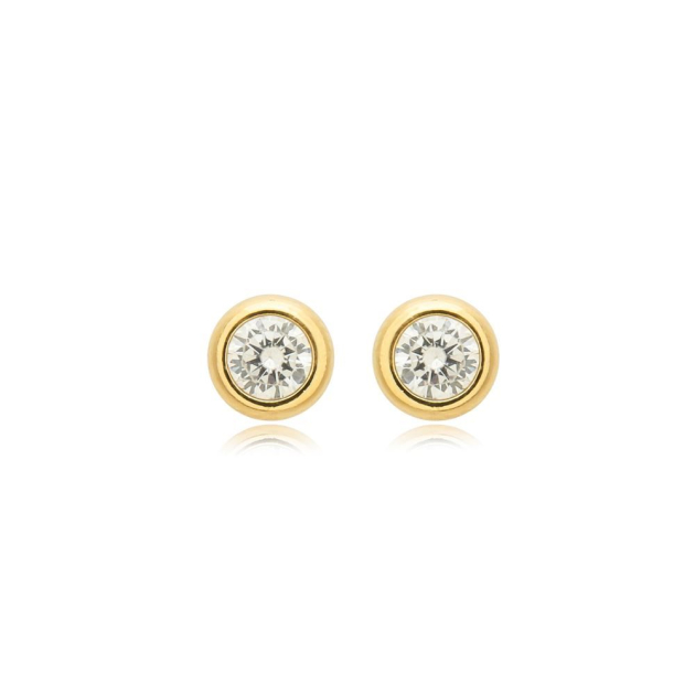 BRINCO PONTO DE LUZ MINI G - BANHADO A OURO