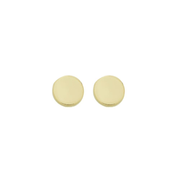 BRINCO REDONDO LISO PEQUENO - BANHADO A OURO