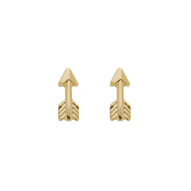 BRINCO SETA PEQUENA - BANHADO A OURO