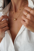 COLAR CHOKER AMANDA - BANHADO A OURO