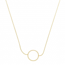 COLAR CHOKER COM CIRCULO VAZADO - BANHADO A OURO