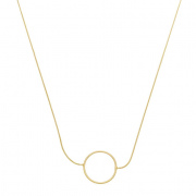 COLAR CHOKER COM CIRCULO VAZADO - BANHADO A OURO
