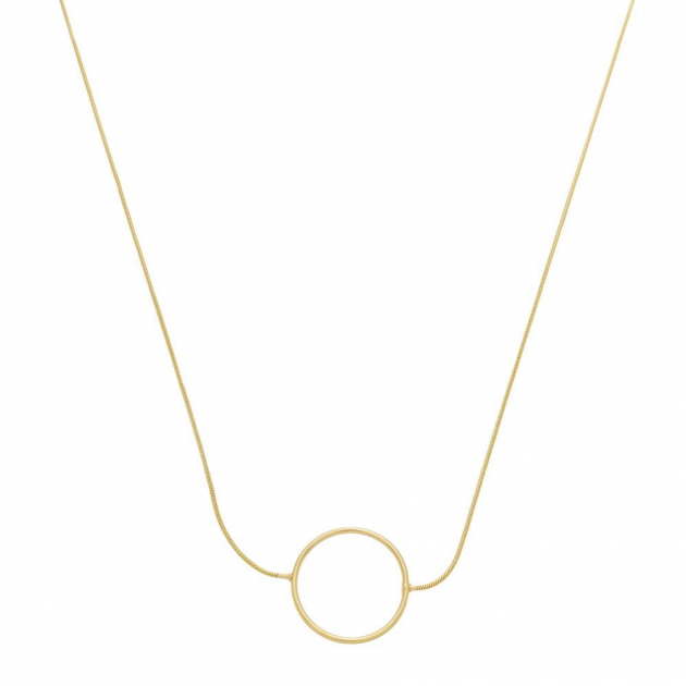 COLAR CHOKER COM CIRCULO VAZADO - BANHADO A OURO