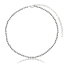 COLAR CHOKER COM PEDRAS PRETAS - BANHADO A OURO