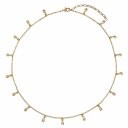 COLAR CHOKER COM PENDURICARIOS 35 CM - OURO