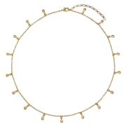COLAR CHOKER COM PENDURICARIOS 35 CM - OURO