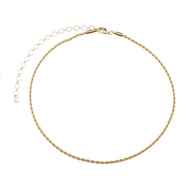 COLAR CHOKER CORDÃO BAIANO BANHADO A OURO
