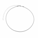 COLAR CHOKER CORDÃO BAIANO BANHADO A RÓDIO BRANCO