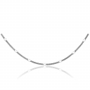 COLAR CHOKER DE CORAÇÃO RODIO BRANCO - 30 CM