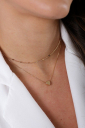 COLAR CHOKER DE CORAÇÃO RODIO BRANCO - 30 CM