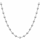 COLAR CHOKER DE PÉROLAS PEQUENAS DE CORAÇÃO - RÓDIO BRANCO