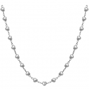 COLAR CHOKER DE PÉROLAS PEQUENAS DE CORAÇÃO - RÓDIO BRANCO