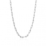 COLAR CHOKER ELOS COMPRIDOS 30CM - RÓDIO BRANCO