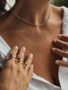 COLAR CHOKER ELOS MARINA  - BANHADO A RÓDIO BRANCO