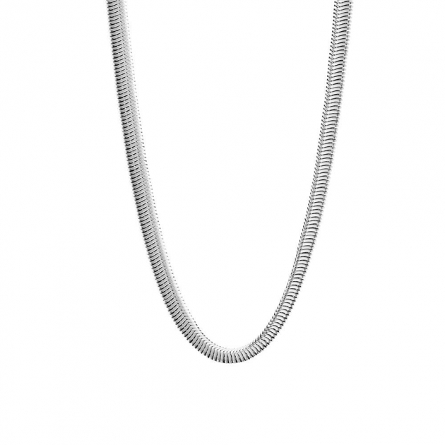 COLAR CHOKER MALHA GROSSA 30CM - RÓDIO BRANCO