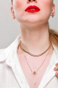 COLAR CHOKER MALHA GROSSA 30CM - RÓDIO BRANCO