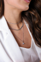 COLAR CHOKER MALHA GROSSA 30CM - RÓDIO BRANCO