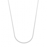 COLAR CHOKER MALHA QUADRADA - BANHADO A RÓDIO BRANCO