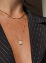 COLAR CHOKER MALHA QUADRADA - BANHADO A RÓDIO BRANCO