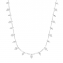 COLAR CHOKER PÉROLAS E BOLINHAS LISAS - BANHADO A RÓDIO BRANCO