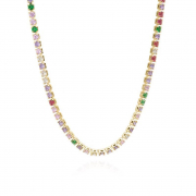 COLAR CHOKER RIVIERA COLORIDA - OURO