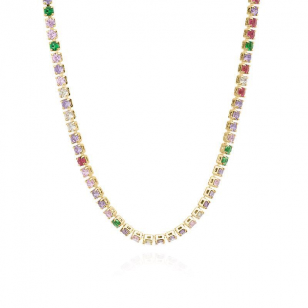 COLAR CHOKER RIVIERA COLORIDA - OURO