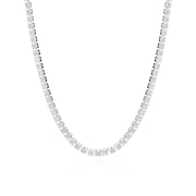 COLAR CHOKER RIVIERA CRISTAL - RÓDIO BRANCO