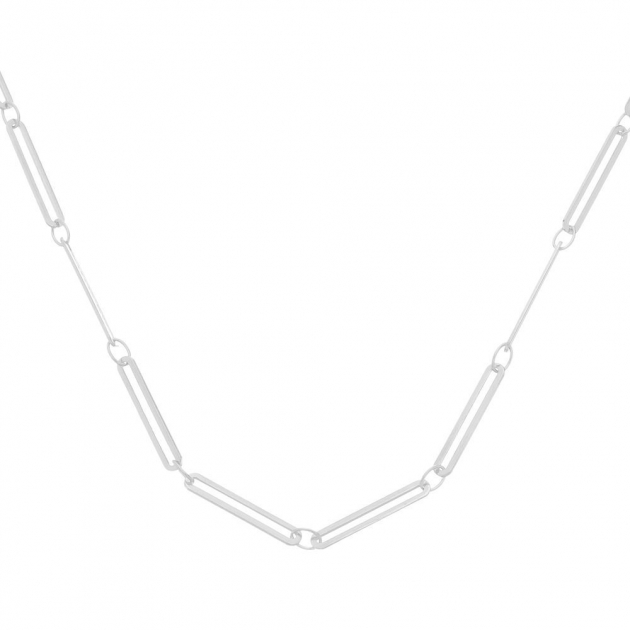 COLAR CHOKER SAMAMBAIA FINA - BANHADO A RODIO BRANCO