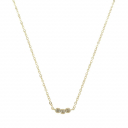 COLAR COM 3 ZIRCÔNIAS - BANHADO A OURO