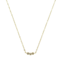 COLAR COM 3 ZIRCÔNIAS - BANHADO A OURO