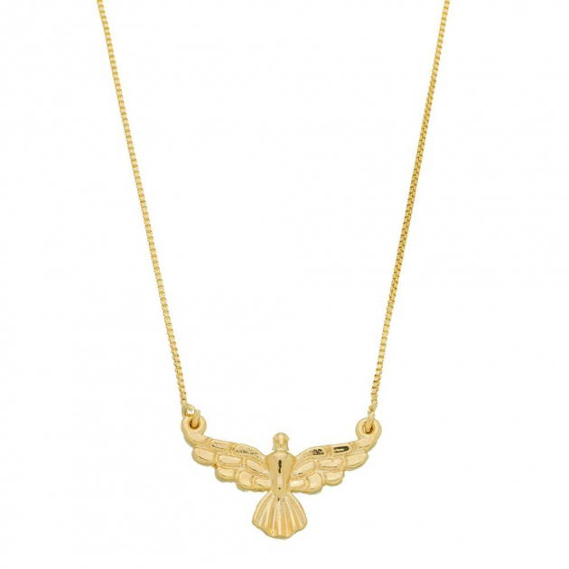 COLAR ESPIRITO SANTO KAY 45CM BANHADO A OURO 